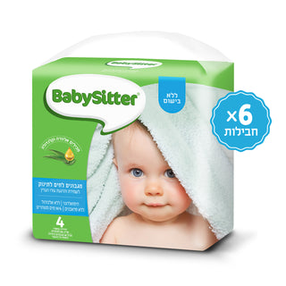 6 מארזי רביעיית מגבונים ללא בישום